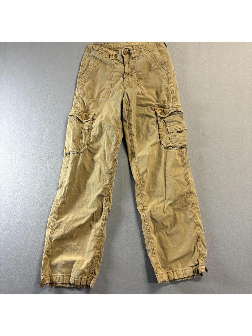 American Eagle Cargo Pants Womens 2 Regular Fits Like 25x29 Khaki Utility